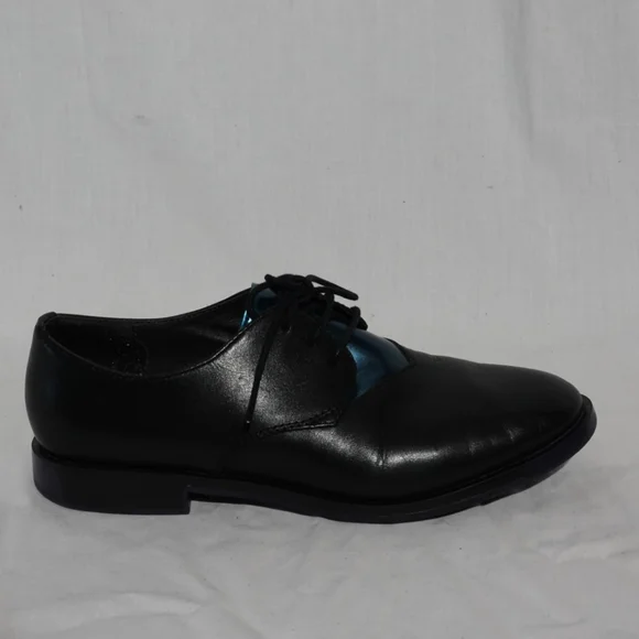 CAMPER - TWINS Black with Metallic Blue Contrast Laced Oxfords, size 37 - Picture 6 of 10